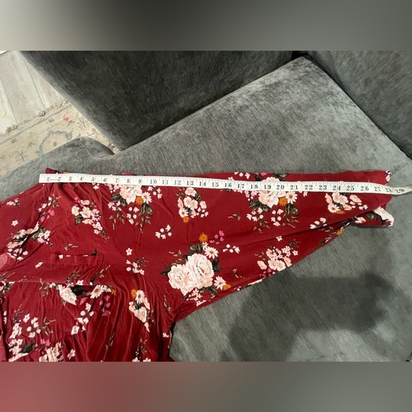 Torrid Burgundy Floral Babydoll Tunic - Size 5 - Picture 10 of 10
